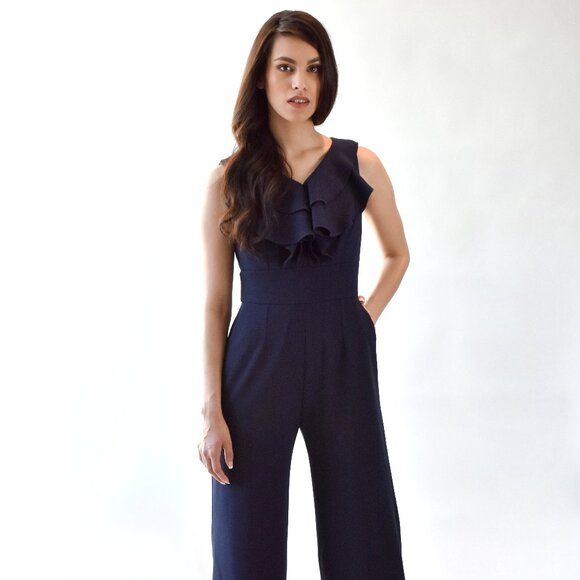 Women's Bra-Optional Tailored Jumpsuit - Picture 1 of 3